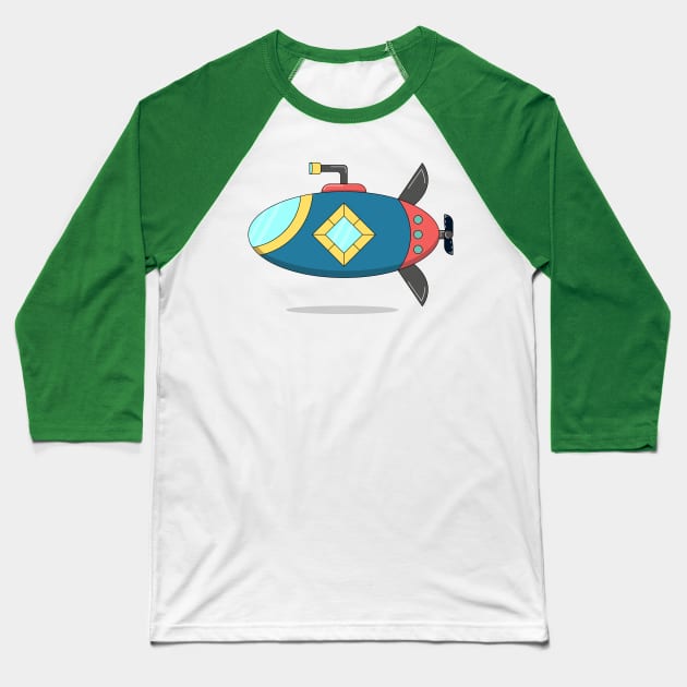 cute submarine Baseball T-Shirt by maricetak